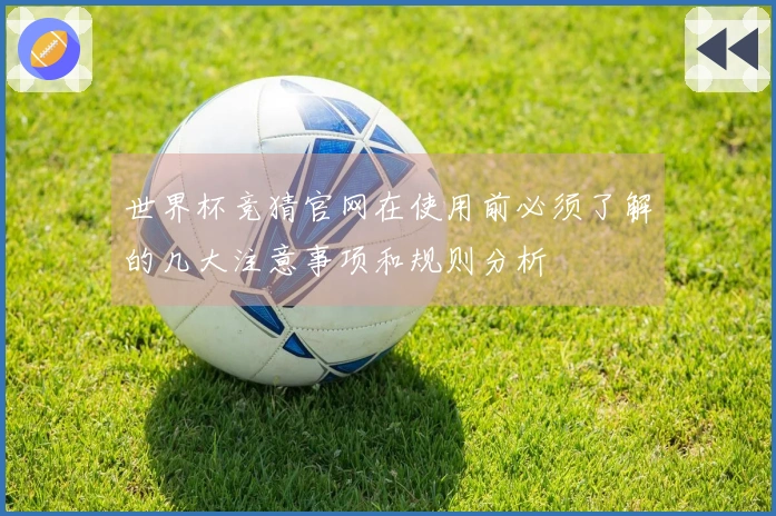 世界杯竞猜官网在使用前必须了解的几大注意事项和规则分析